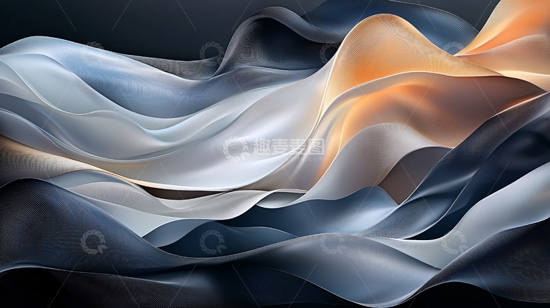 高清大图下载【趣麦麦图】抽象丝绸流动纹理