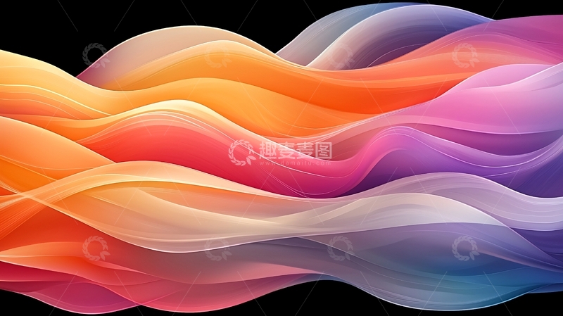 高清大图下载【趣麦麦图】彩色流体抽象背景
