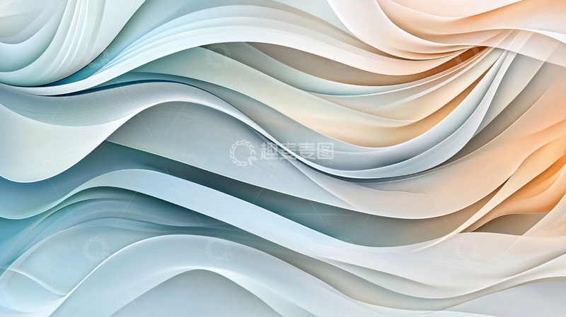 高清大图下载【趣麦麦图】抽象蓝色波浪渐变背景
