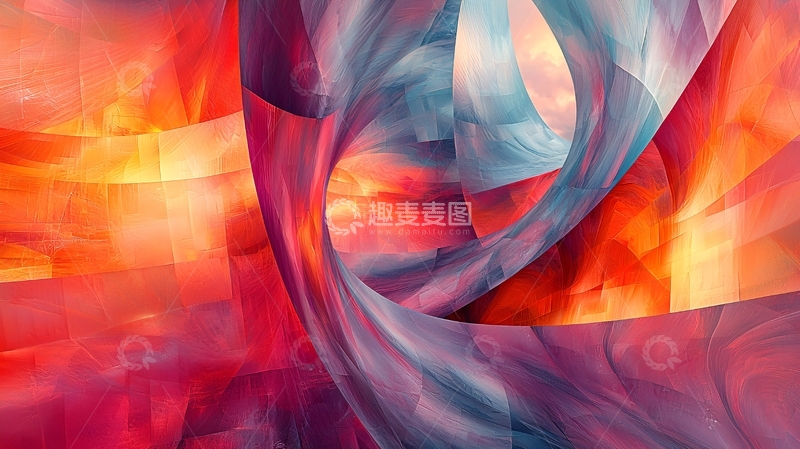 高清大图下载【趣麦麦图】抽象色彩流动背景