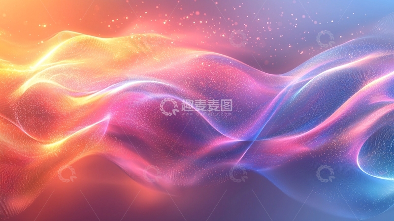 高清大图下载【趣麦麦图】彩色光线流动背景