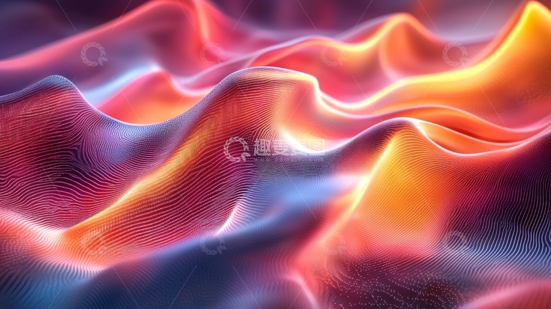高清大图下载【趣麦麦图】抽象色彩流动曲线