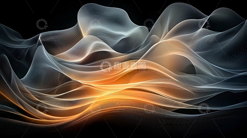 高清大图下载【趣麦麦图】抽象流动线条