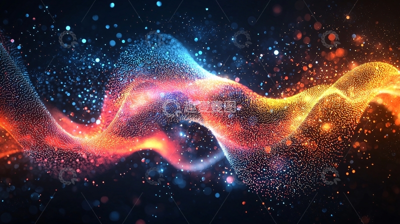 高清大图下载【趣麦麦图】绚丽多彩的抽象星云