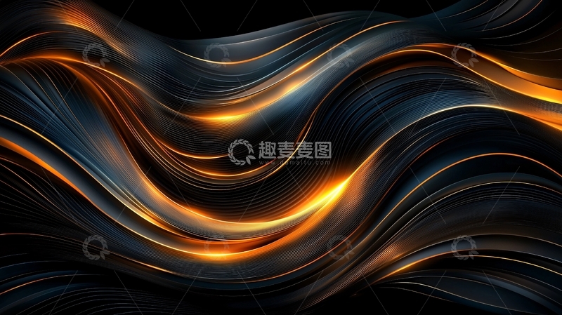 流动的金色光线