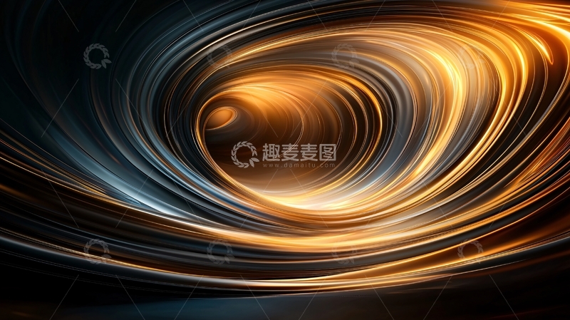 高清大图下载【趣麦麦图】金色漩涡光线流动