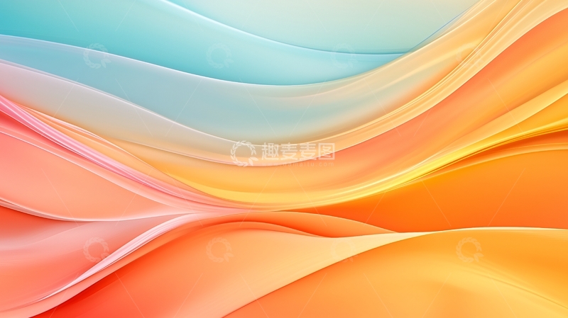 高清大图下载【趣麦麦图】抽象渐变波浪背景