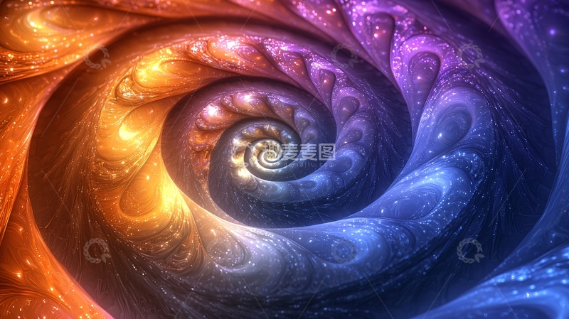 高清大图下载【趣麦麦图】色彩绚丽的螺旋