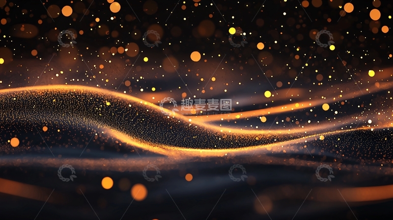 高清大图下载【趣麦麦图】金色光线流动背景