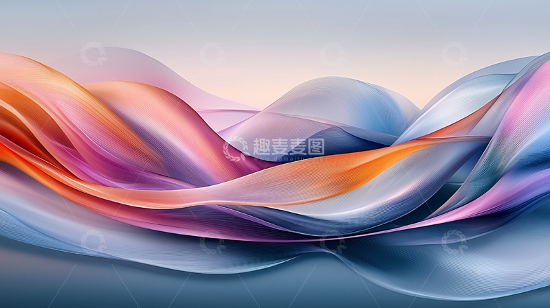 高清大图下载【趣麦麦图】彩色流动抽象背景