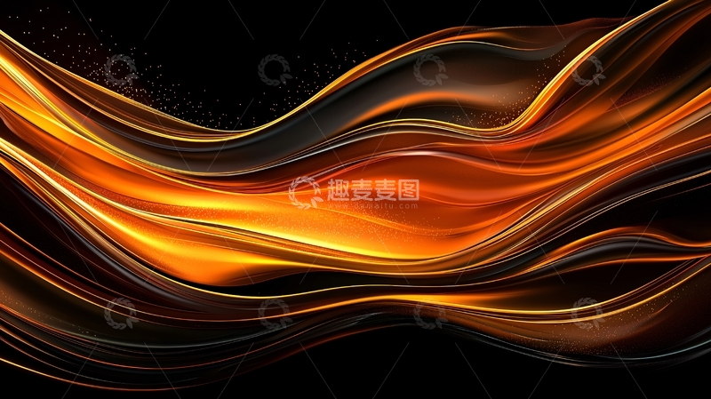 高清大图下载【趣麦麦图】火焰般的抽象波浪