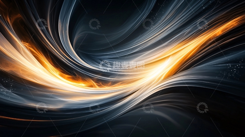 高清大图下载【趣麦麦图】抽象光线流动曲线