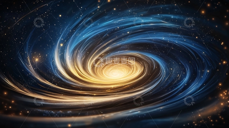 高清大图下载【趣麦麦图】旋转星云般的宇宙景象