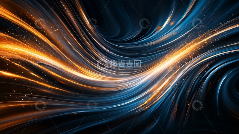 高清大图下载【趣麦麦图】光线汇聚流动抽象背景