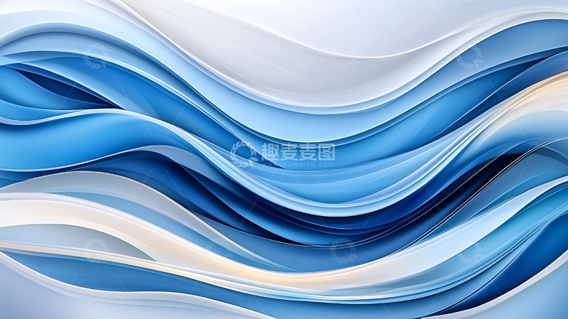 高清大图下载【趣麦麦图】水波纹蓝色渐变抽象背景
