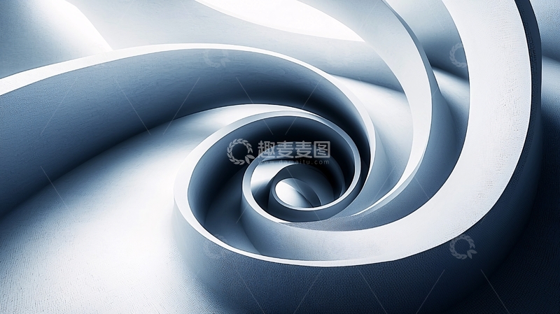 高清大图下载【趣麦麦图】抽象螺旋金属结构