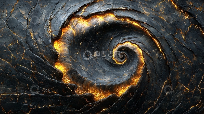 高清大图下载【趣麦麦图】漩涡状的黑色和金色纹理