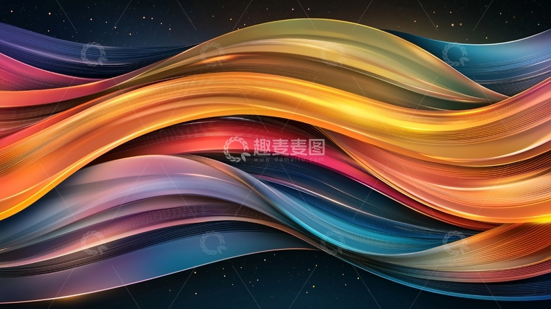 高清大图下载【趣麦麦图】彩色流体抽象背景