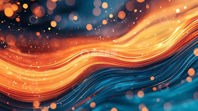 高清大图下载【趣麦麦图】抽象波浪光线背景