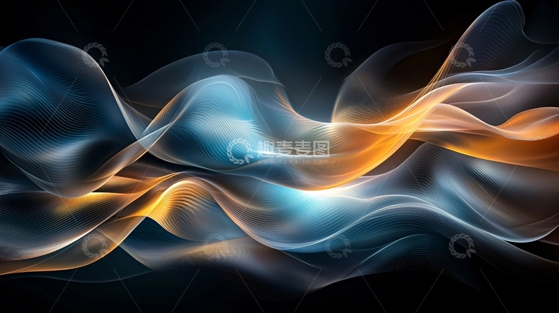 高清大图下载【趣麦麦图】流动的光线抽象背景