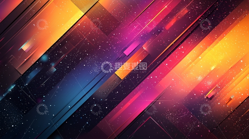 高清大图下载【趣麦麦图】抽象彩色几何渐变背景
