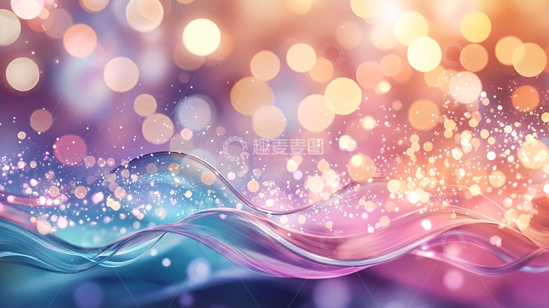 高清大图下载【趣麦麦图】绚丽光斑背景抽象水波纹