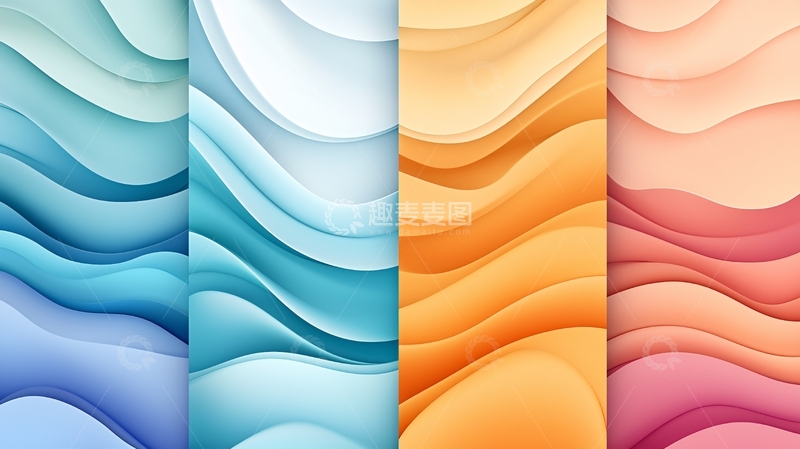 高清大图下载【趣麦麦图】抽象波浪背景纹理