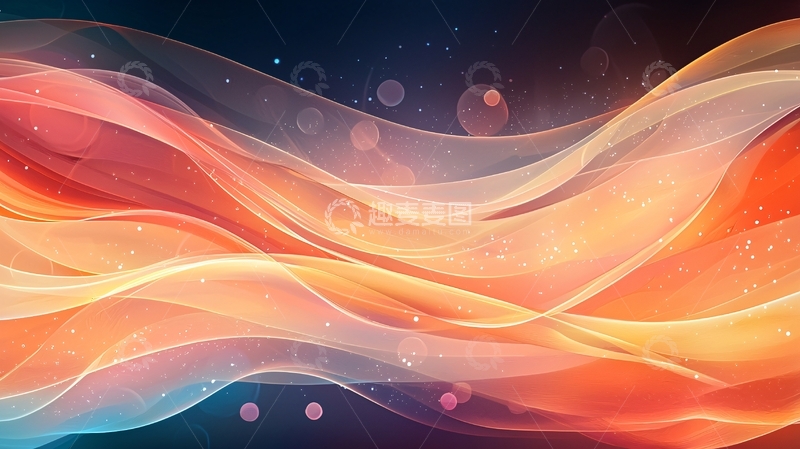 高清大图下载【趣麦麦图】渐变色波浪流动背景