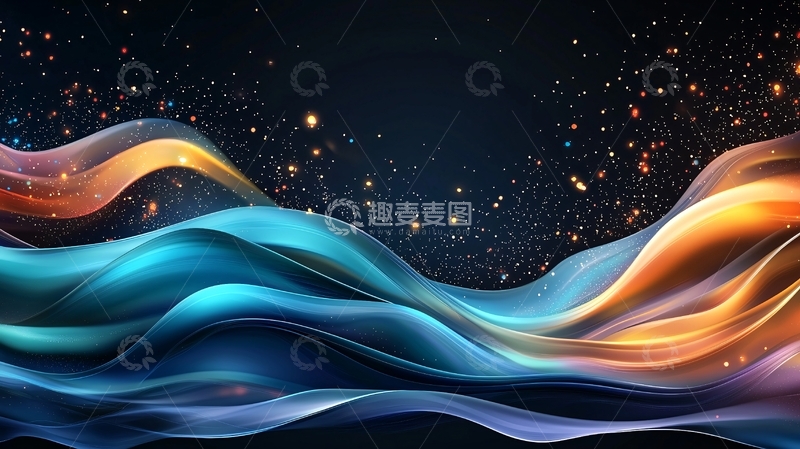 高清大图下载【趣麦麦图】绚丽光线交织的背景