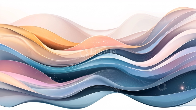 高清大图下载【趣麦麦图】抽象水彩波浪渐变背景