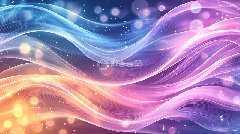 高清大图下载【趣麦麦图】梦幻渐变光线背景