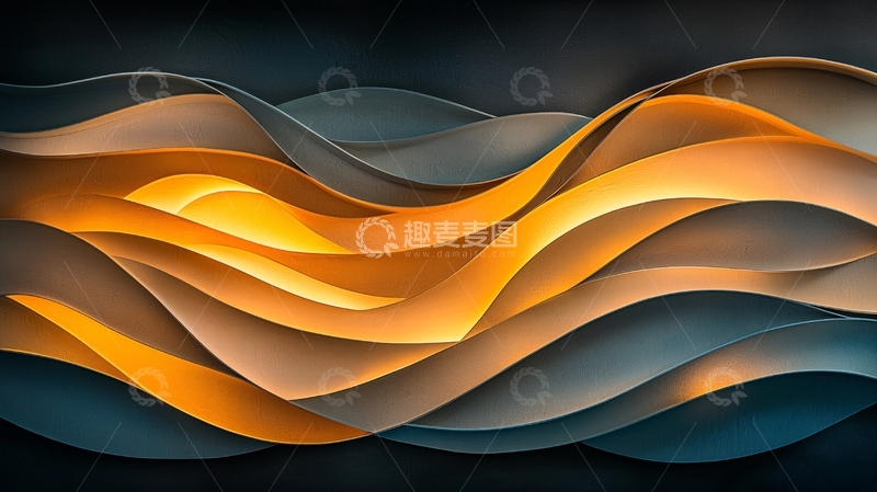 高清大图下载【趣麦麦图】抽象曲线背景