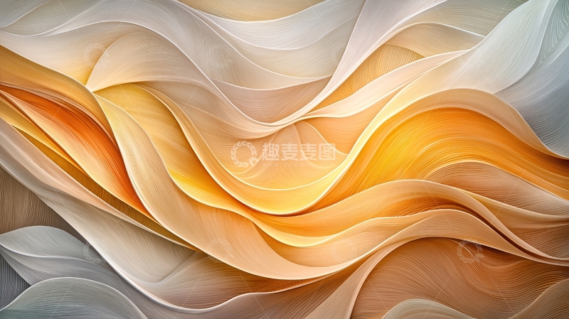 高清大图下载【趣麦麦图】金色流体抽象背景
