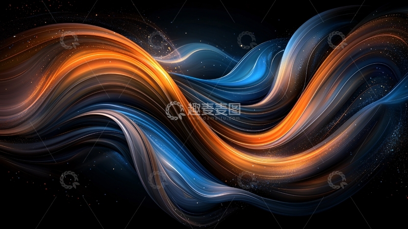 高清大图下载【趣麦麦图】抽象流动曲线