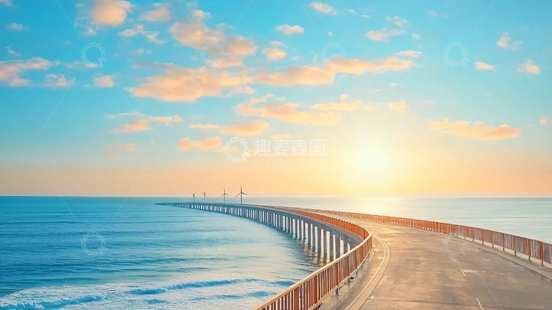 高清大图下载【趣麦麦图】通往光明未来的桥梁