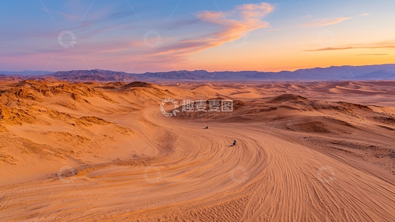 高清大图下载【趣麦麦图】沙漠日落高清图片