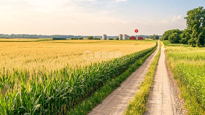 高清大图下载【趣麦麦图】金色麦田小路