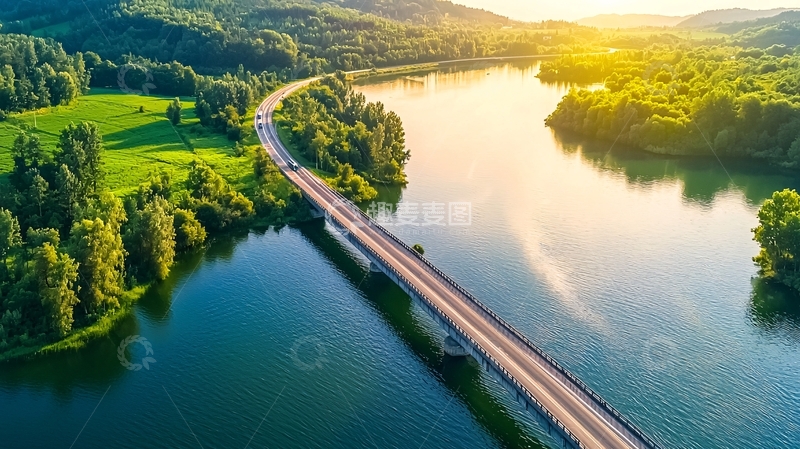高清大图下载【趣麦麦图】水上桥梁高清图片