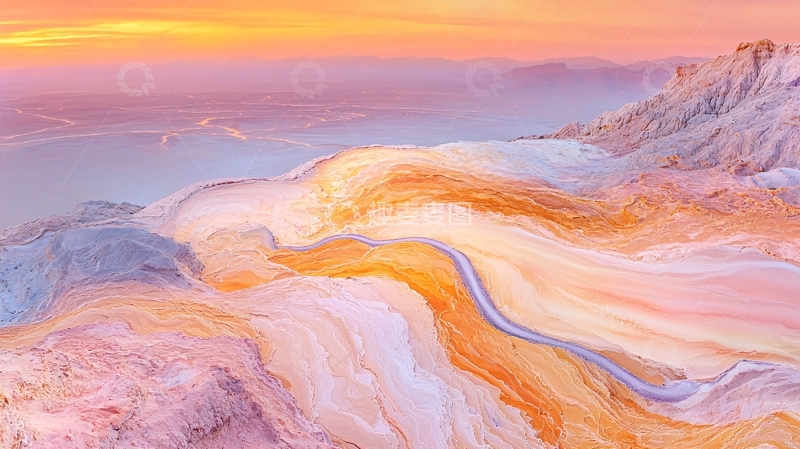 高清大图下载【趣麦麦图】抽象艺术山景