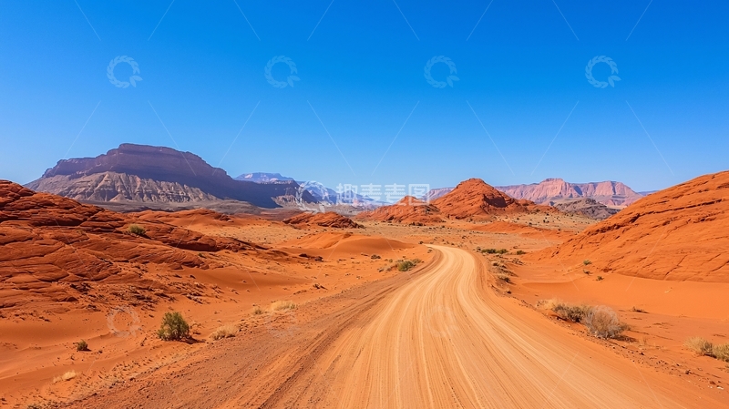 高清大图下载【趣麦麦图】红色岩石荒漠景观