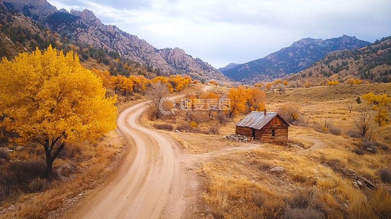 高清大图下载【趣麦麦图】秋季乡村道路