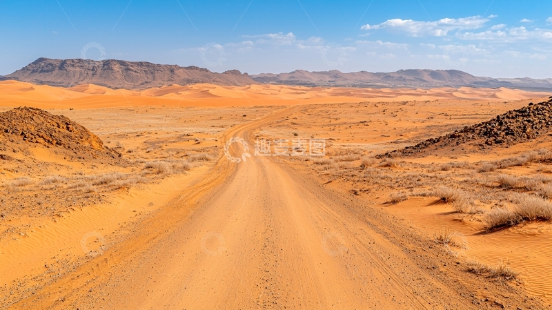 高清大图下载【趣麦麦图】荒凉的沙漠公路