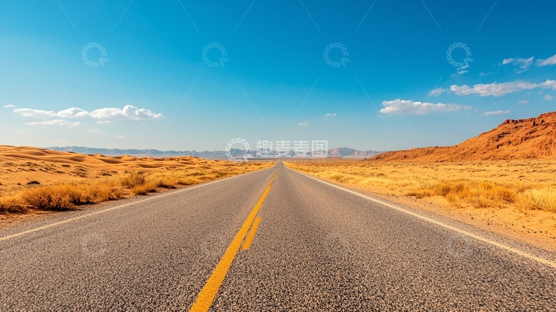 高清大图下载【趣麦麦图】公路延伸向远方