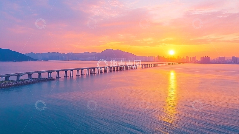 高清大图下载【趣麦麦图】日出时分的宁静湖面