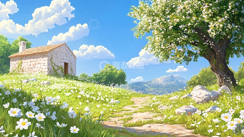 高清大图下载【趣麦麦图】乡村田园小屋