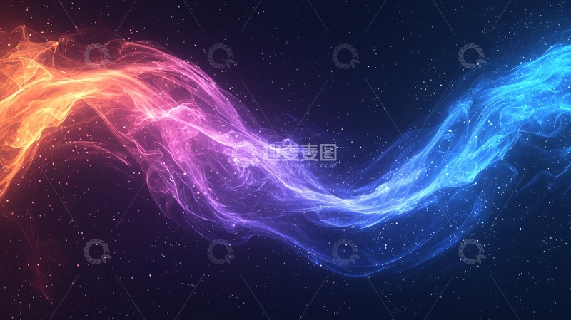 高清大图下载【趣麦麦图】彩色烟雾流动背景