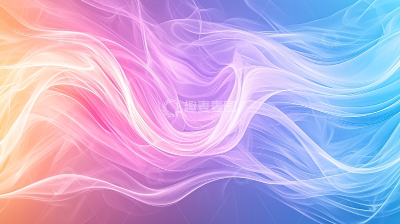 高清大图下载【趣麦麦图】柔和渐变色波浪线条背景