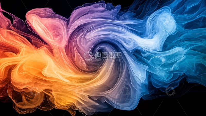 高清大图下载【趣麦麦图】彩色烟雾漩涡
