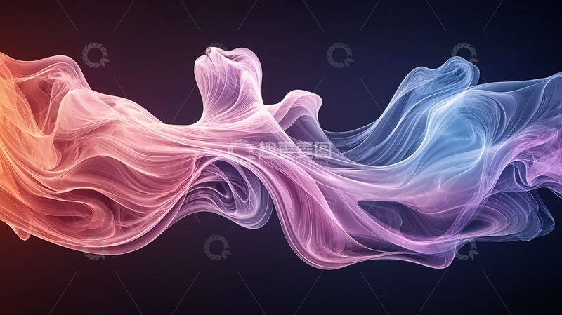 高清大图下载【趣麦麦图】彩色烟雾流动抽象背景
