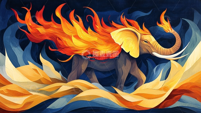 高清大图下载【趣麦麦图】燃烧的火焰象